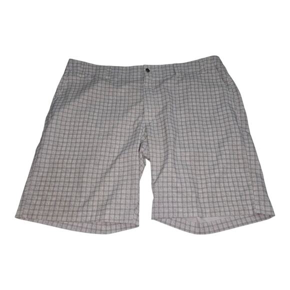 Calloway Men's Gray Checkered Gold Active Shorts Size 40 - Picture 1 of 6